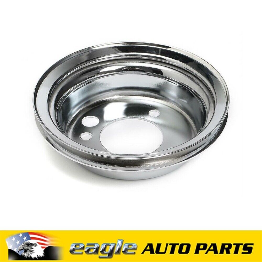 Trans-Dapt Performance Big Block Chev SWP Chrome Add On Crank Pulley  # TD9817